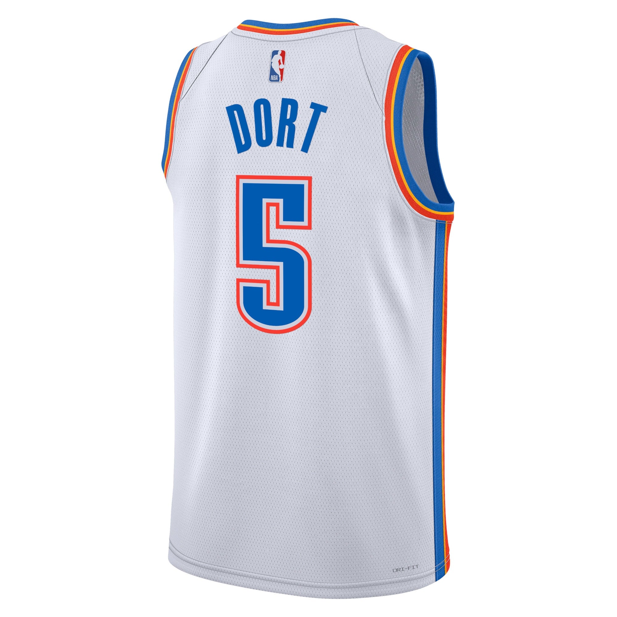 Oklahoma City Thunder Nike Association Edition Swingman Jersey - White - Luguentz Dort - Unisex