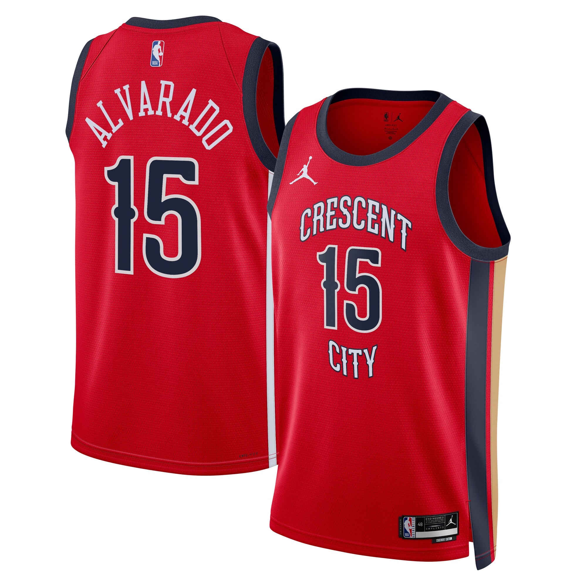 New Orleans Pelicans Jordan Brand Statement Edition Swingman Jersey - Red - Jose Alvarado - Unisex