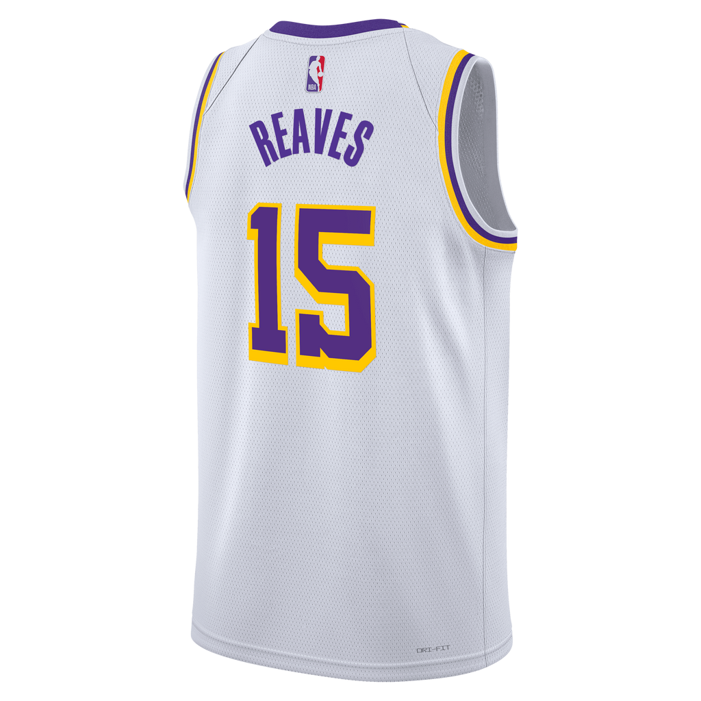 Los Angeles Lakers Nike Association Edition Swingman Jersey - White - Austin Reaves - Unisex