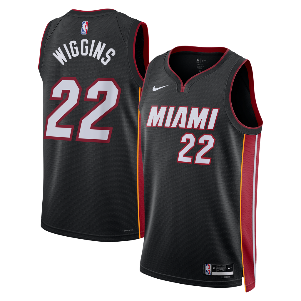 Miami Heat Nike Icon Edition Swingman Jersey - Black - Andrew Wiggins - Unisex