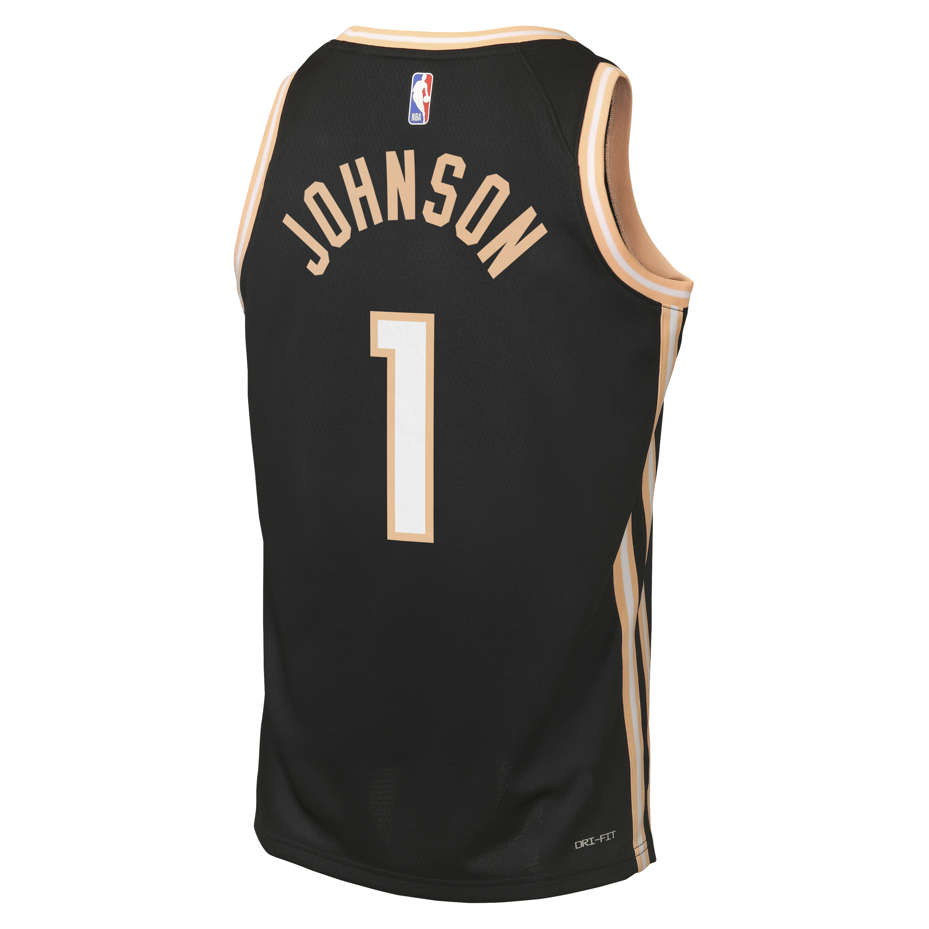 Nike Atlanta Hawks 2025/26 Nike City Edition Swingman Jersey - Black - Jalen Johnson - Youth