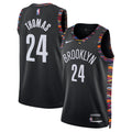 Brooklyn Nets Nike 2025/26 City Edition Swingman Jersey - Black - Cam Thomas - Unisex