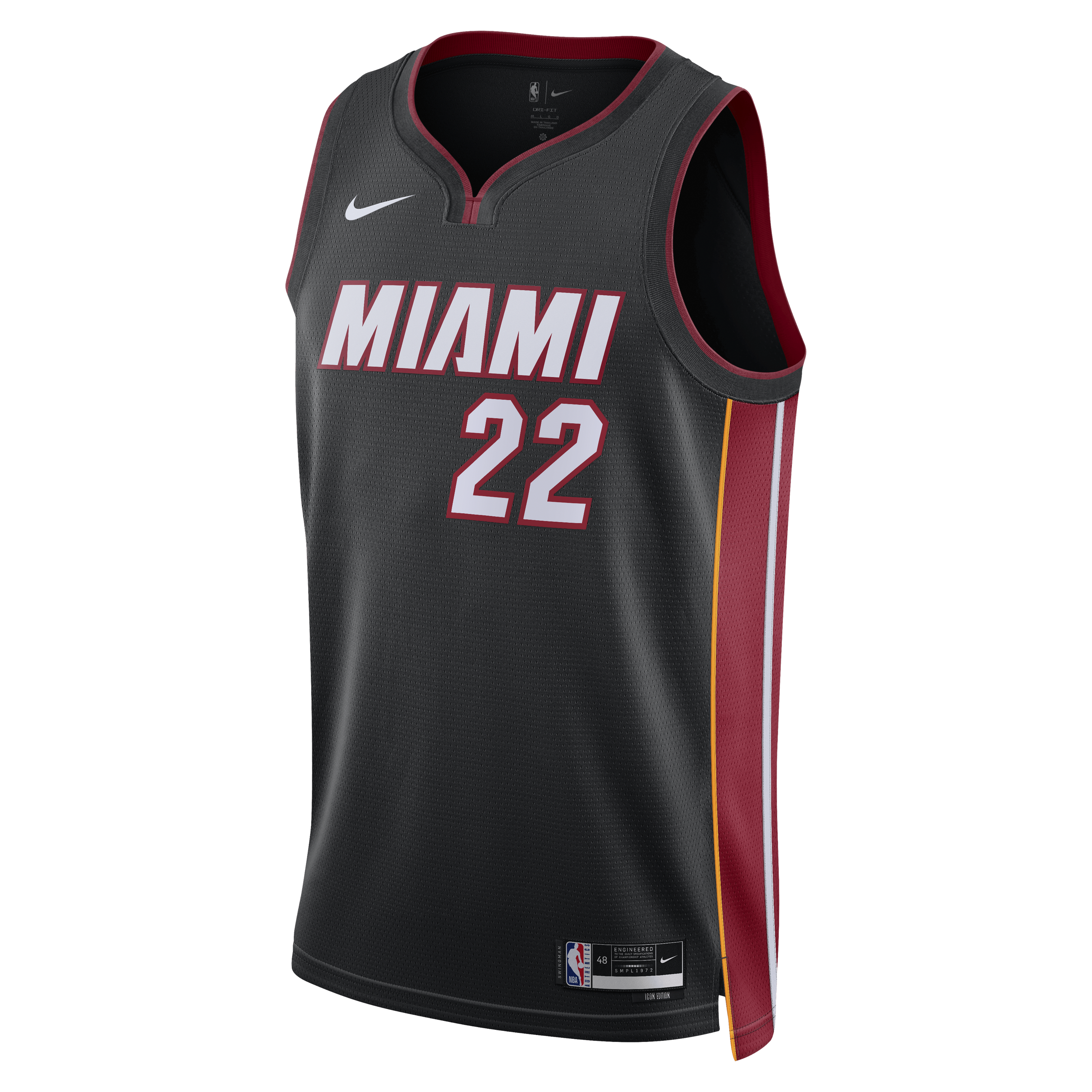 Miami Heat Nike Icon Edition Swingman Jersey - Black - Andrew Wiggins - Unisex