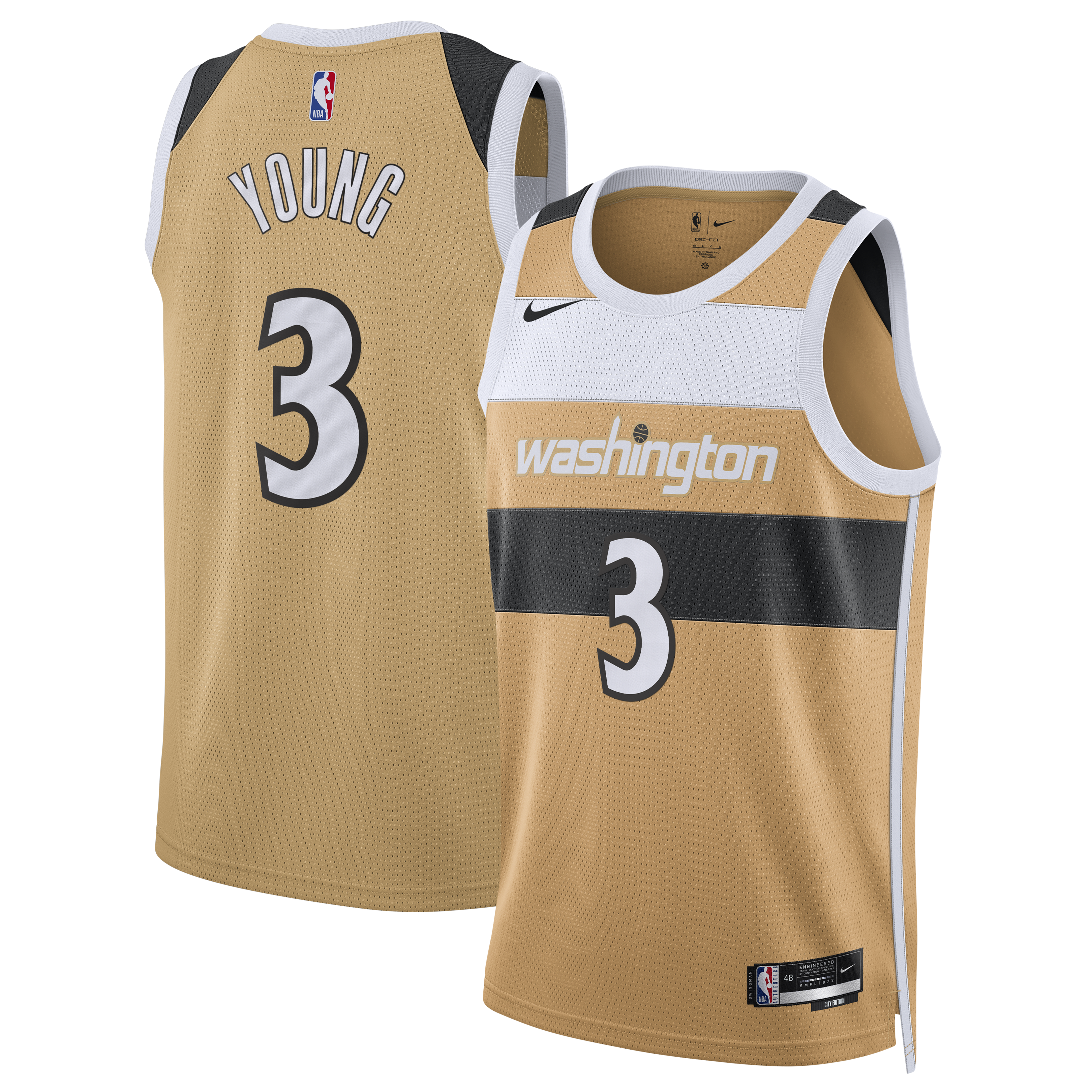 Washington Wizards 2025/26 Nike City Edition Swingman Jersey - Tan - Trae Young - Unisex