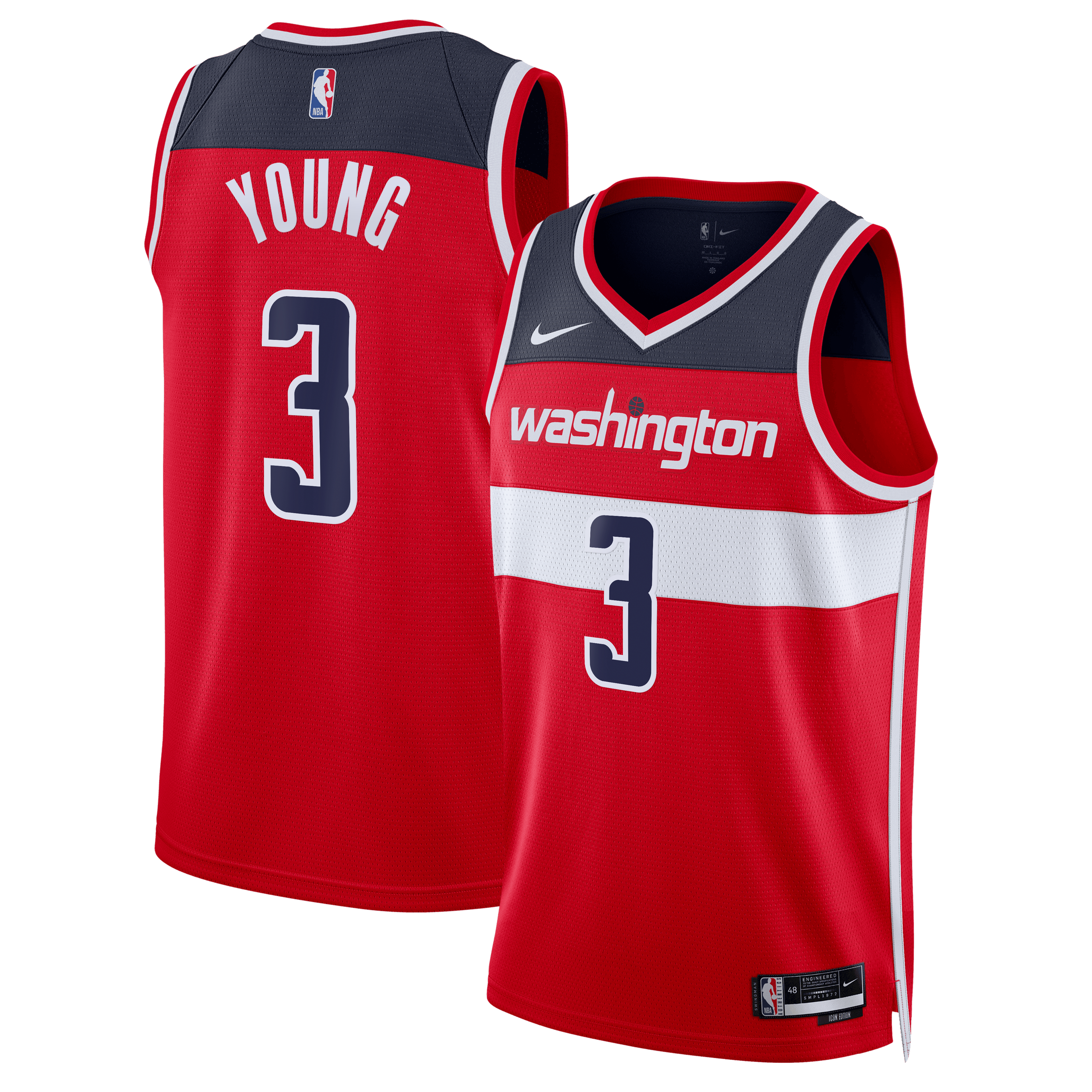 Washington Wizards Nike Icon Edition Swingman Jersey - Red - Trae Young - Unisex