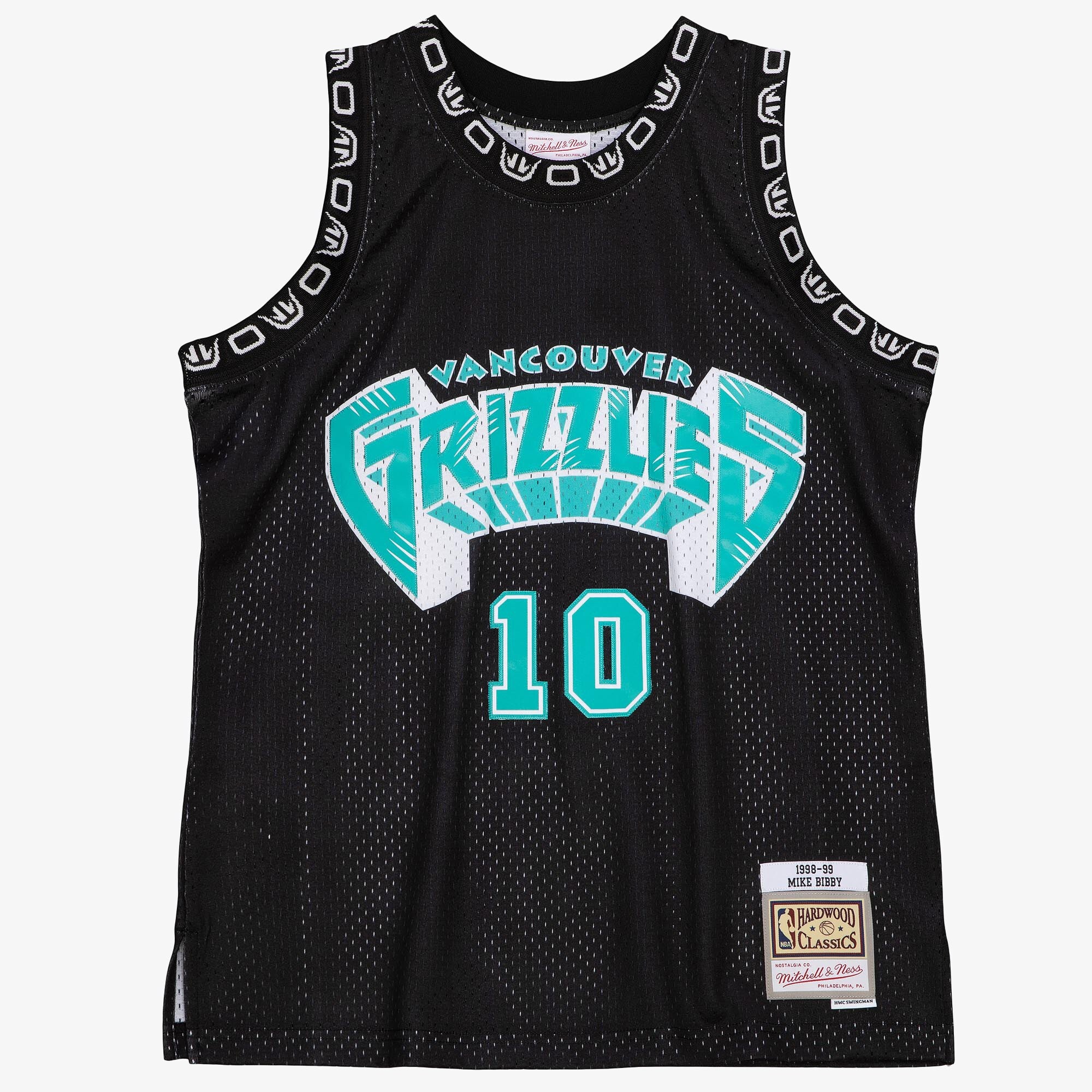 Vancouver Grizzlies Mitchell & Ness Mike Bibby 1998 Team Color Swingman Jersey - Black