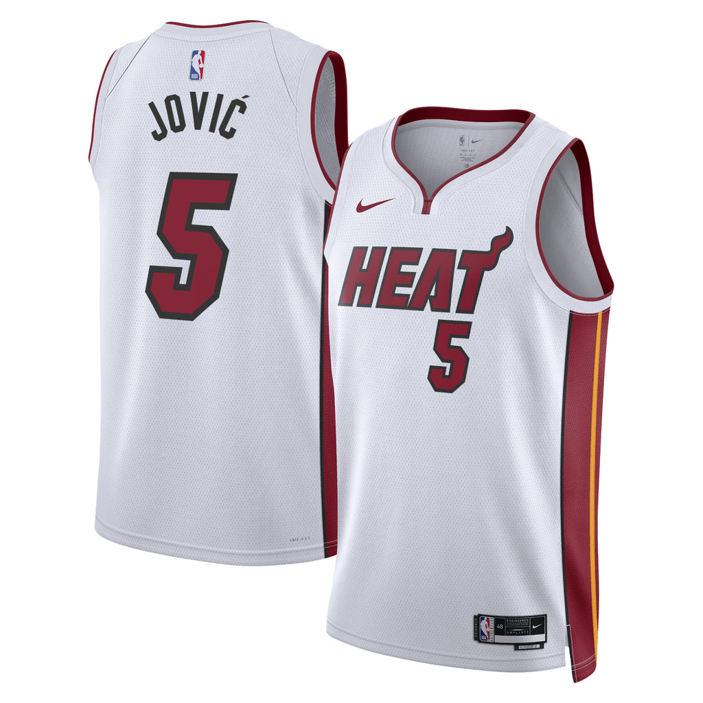 Miami Heat Nike Association Edition Swingman Jersey - White - Nikola Jović - Unisex