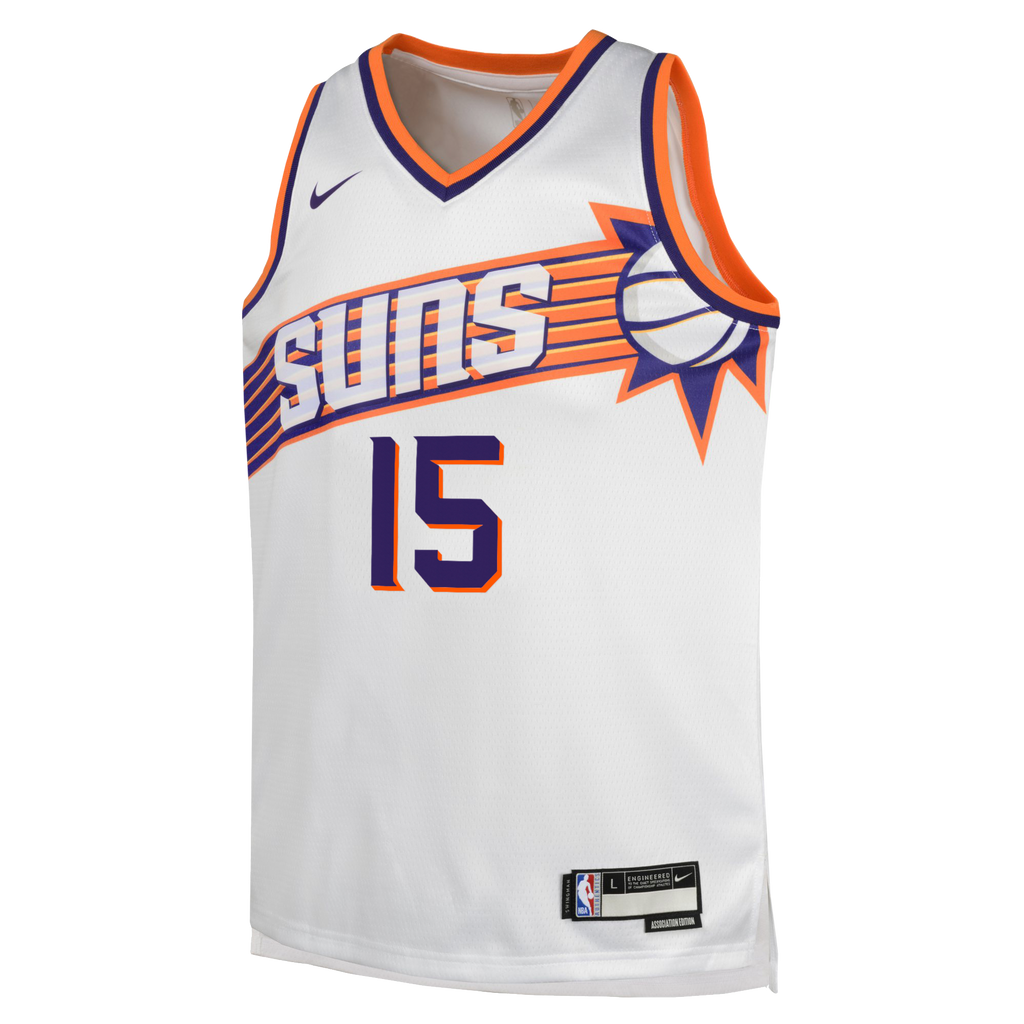 Phoenix Suns Nike Association Edition Swingman Jersey - White - Devin Booker - Youth