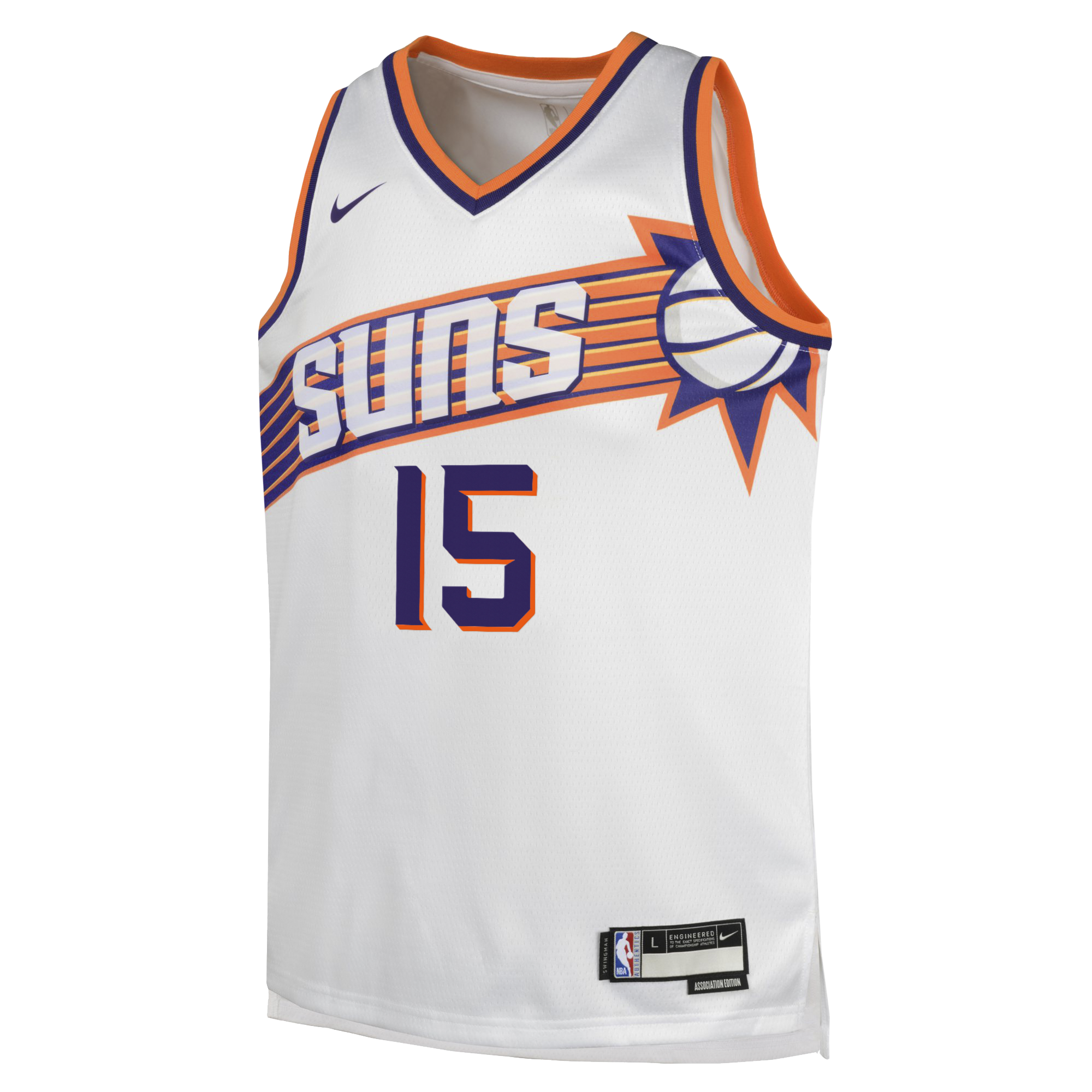 Phoenix Suns Nike Association Edition Swingman Jersey - White - Devin Booker - Youth