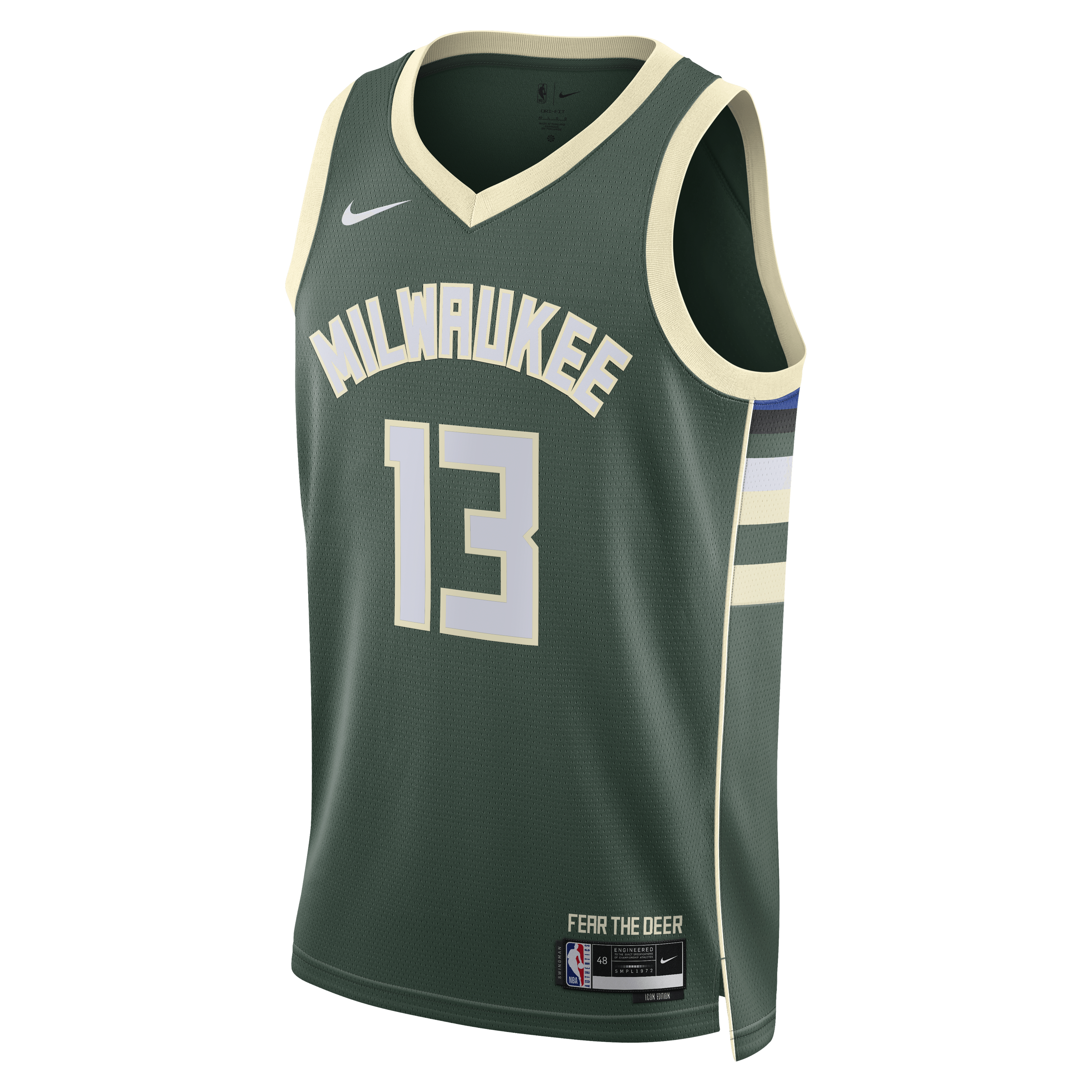 Milwaukee Bucks Nike Icon Edition Swingman Jersey - Hunter Green - Ryan Rollins - Unisex