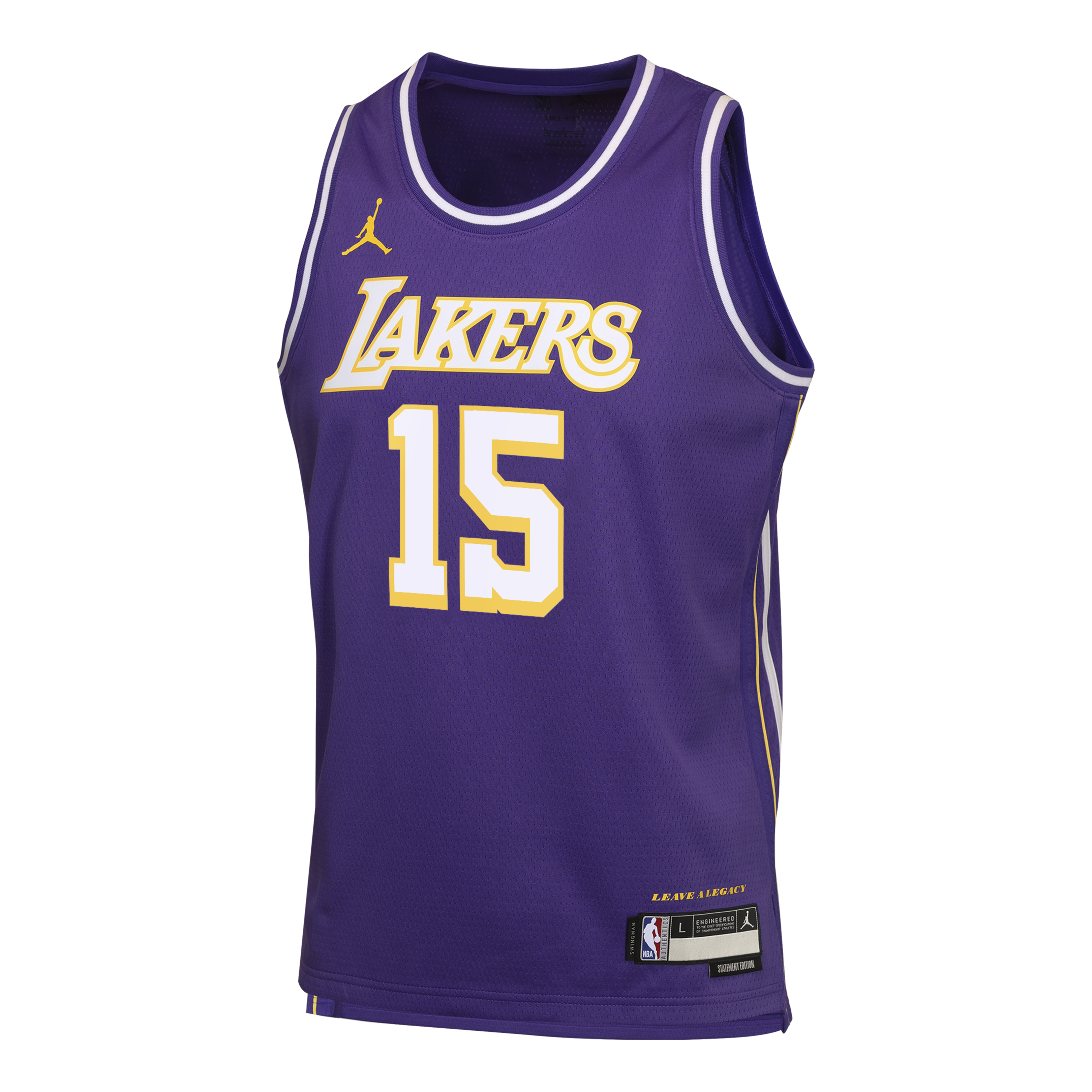 Los Angeles Lakers Jordan Brand Statement Edition Jersey - Purple - Austin Reaves - Youth