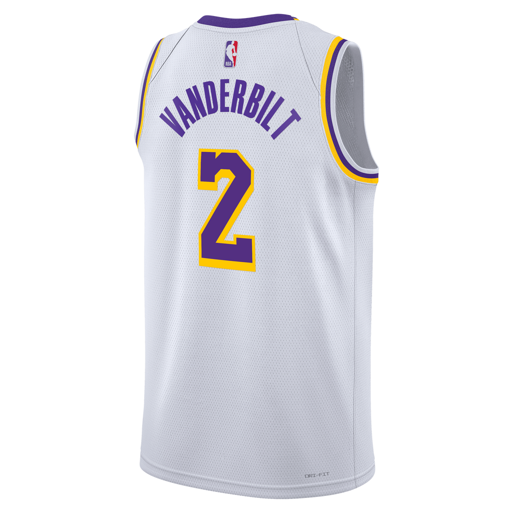 Los Angeles Lakers Nike Association Edition Swingman Jersey - White - Jarred Vanderbilt - Unisex