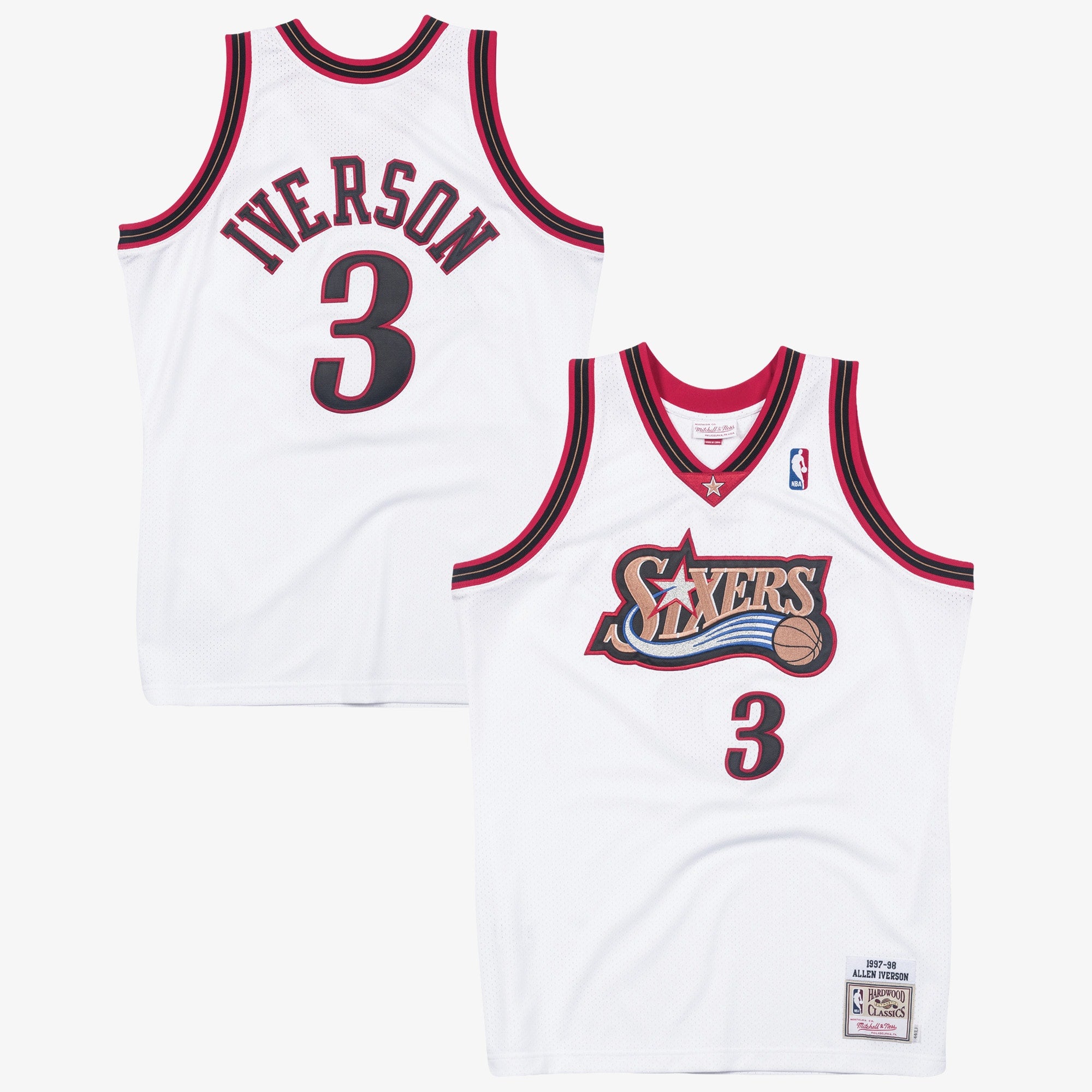 Philadelphia 76ers Mitchell & Ness Allen Iverson 1997 Authentic Jersey - White