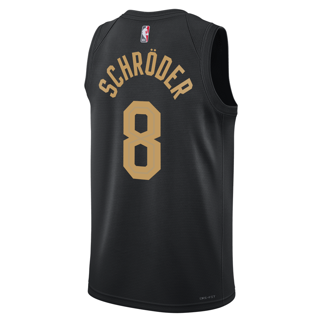 Cleveland Cavaliers Jordan Brand Statement Edition Swingman Jersey - Black - Dennis Schröder - Unisex