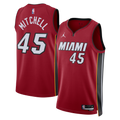 Miami Heat Jordan Brand Statement Edition Swingman Jersey - Red - Davion Mitchell - Unisex