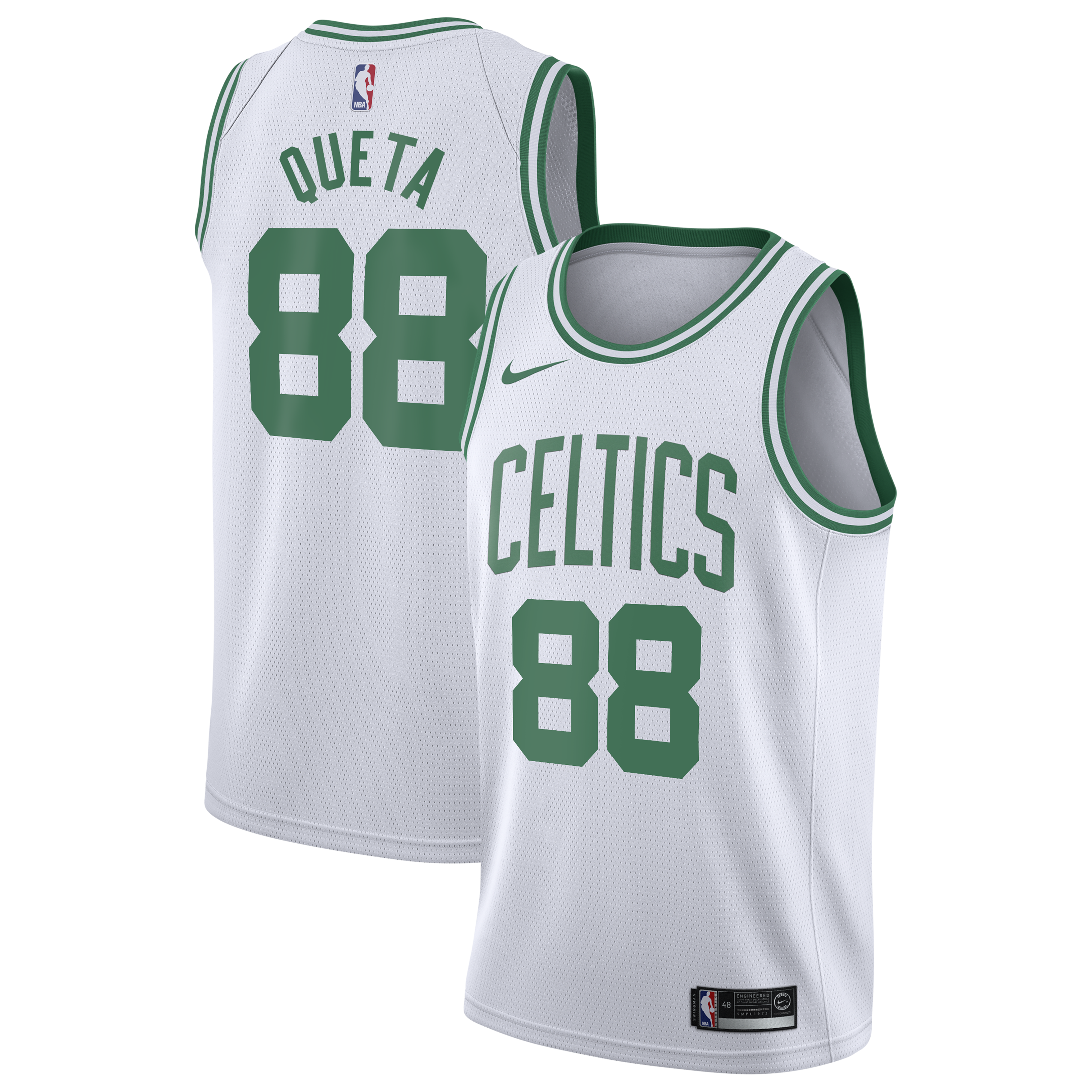 Boston Celtics Nike Association Edition Swingman Jersey - White - Neemias Queta - Youth
