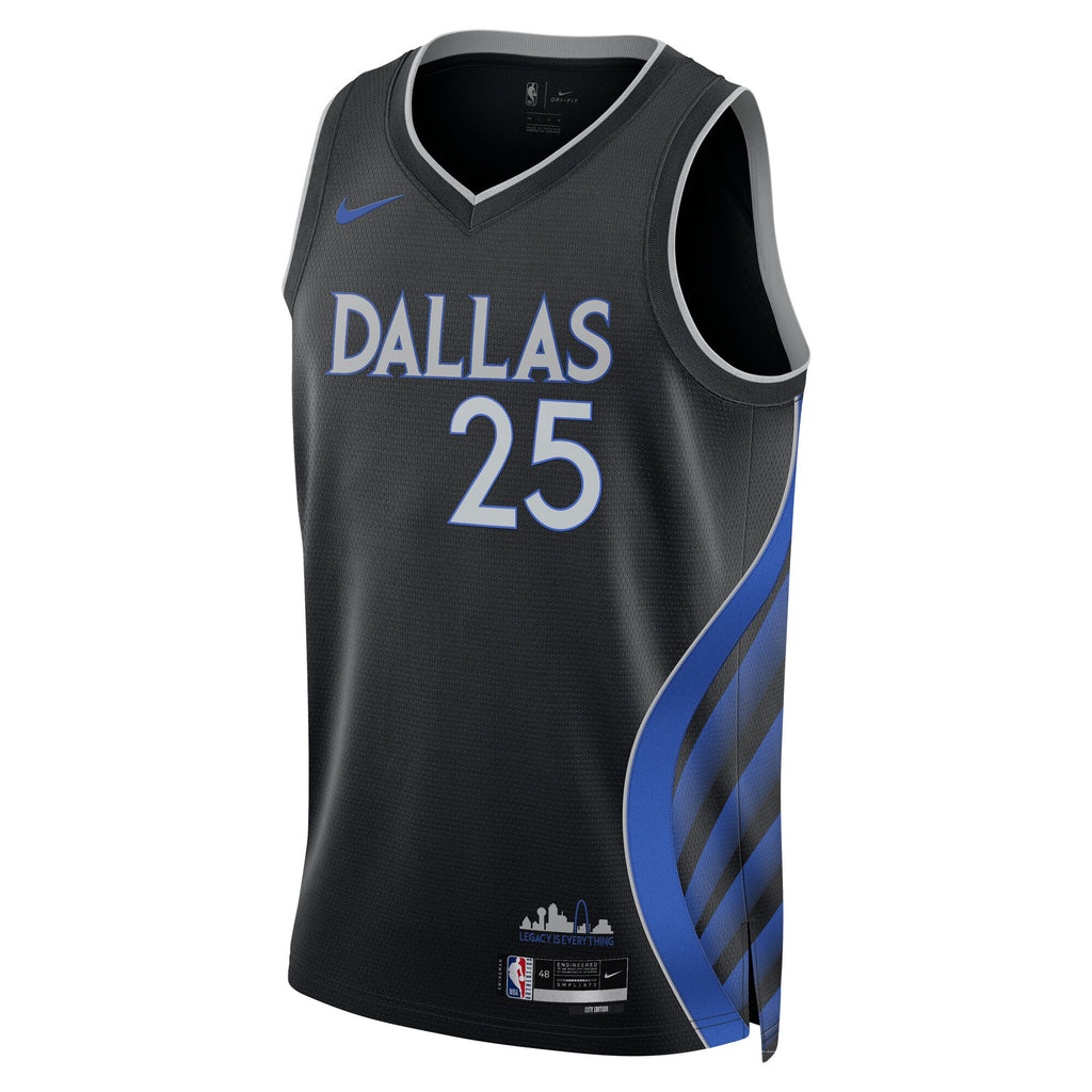 Dallas Mavericks Nike 2025/26 City Edition Swingman Jersey - Black - P.J. Washington Jr. - Unisex