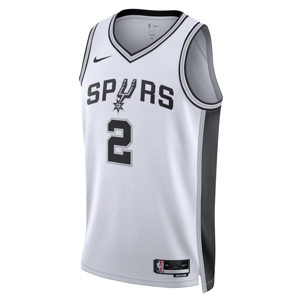 San Antonio Spurs Nike Association Swingman Jersey NBA 2025 First Round Draft Pick - White - Dylan Harper - Youth