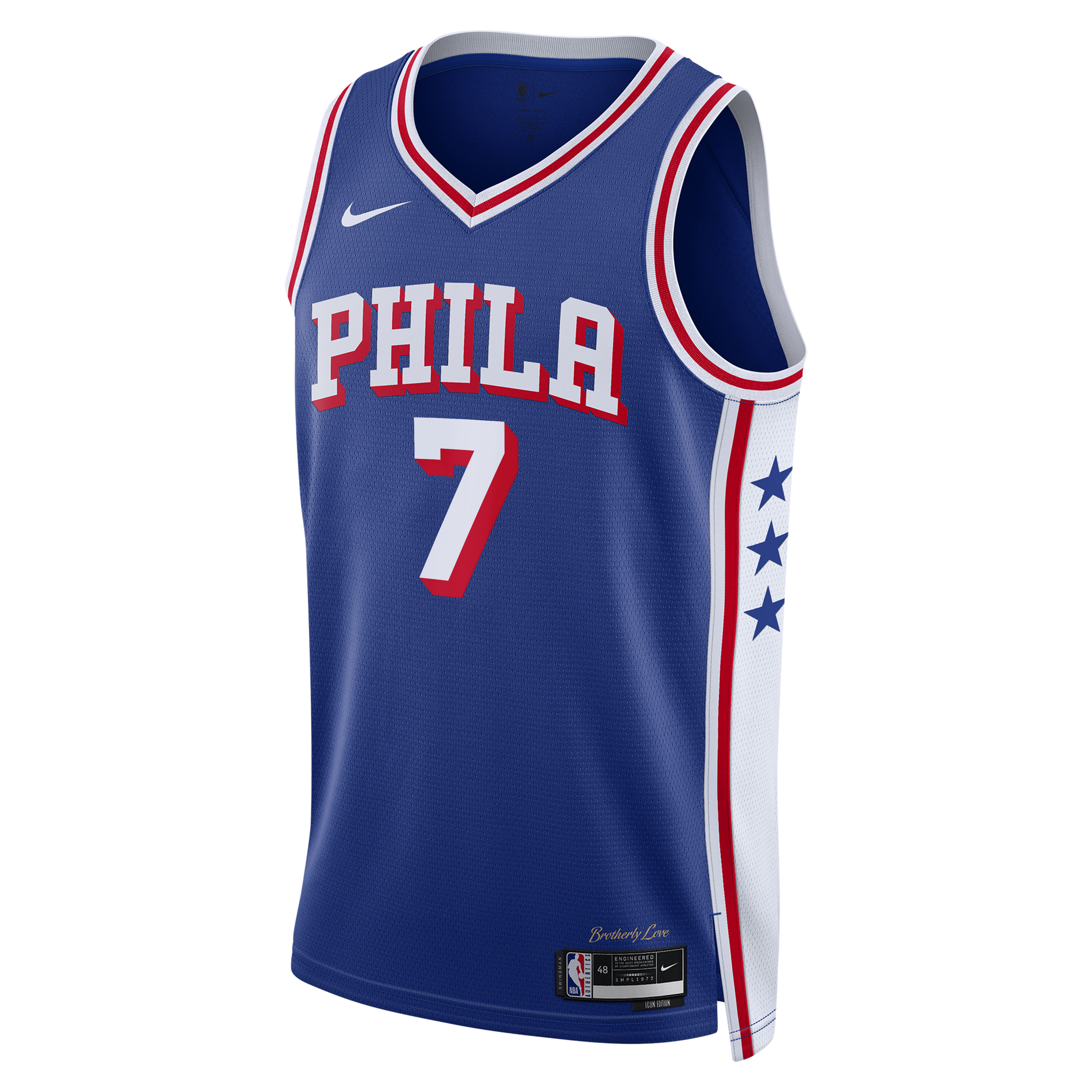 Philadelphia 76ers Nike Icon Edition Swingman Jersey - Royal - Jaylen Brown - Youth