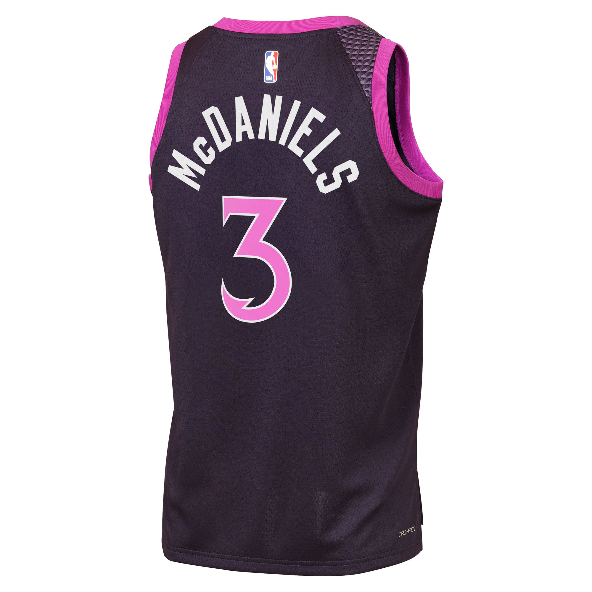 Minnesota Timberwolves Nike 2025/26 City Edition Swingman Jersey - Black - Jaden McDaniels - Youth