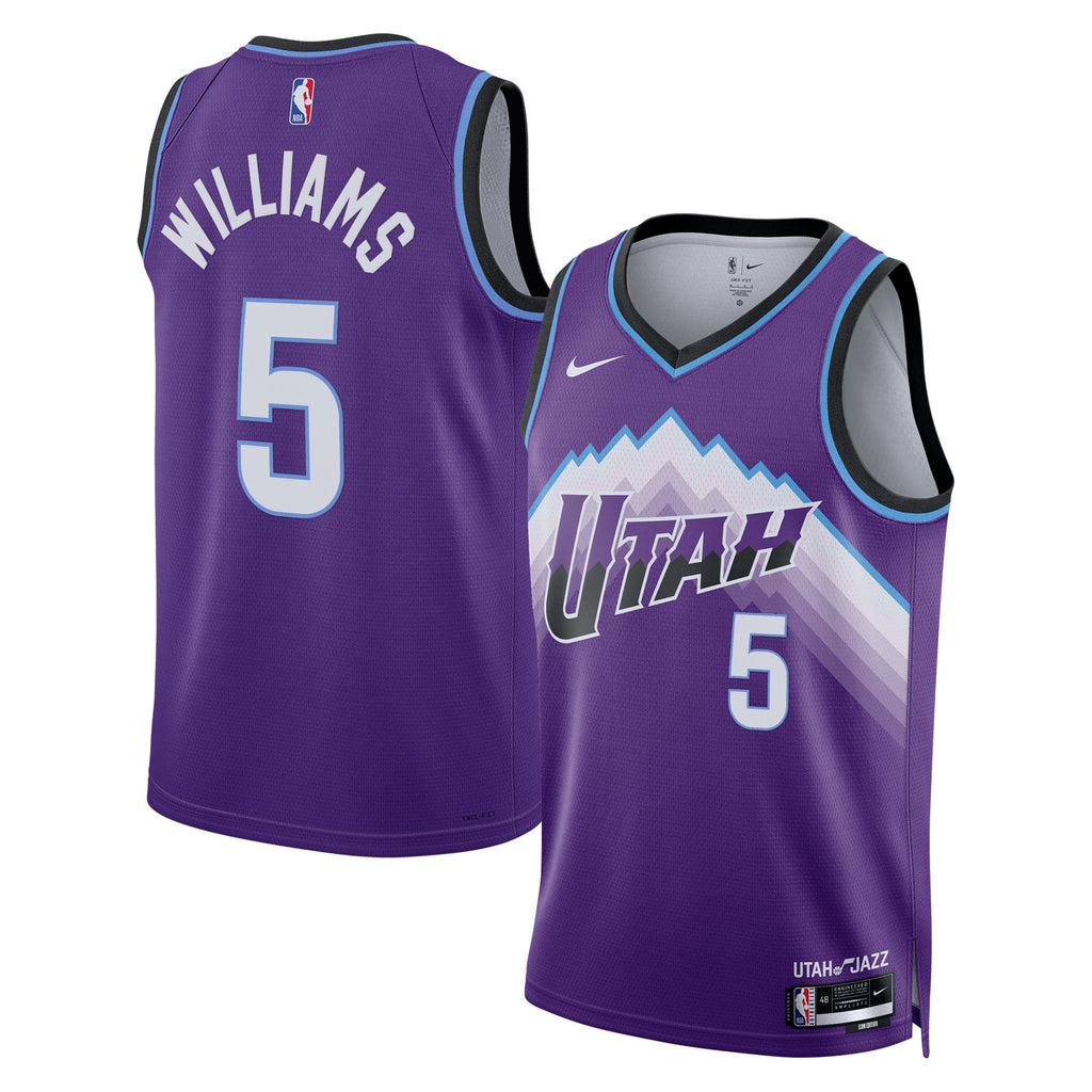 Utah Jazz Nike Replica Icon Edition Swingman Jersey - Purple - Cody Williams - Youth