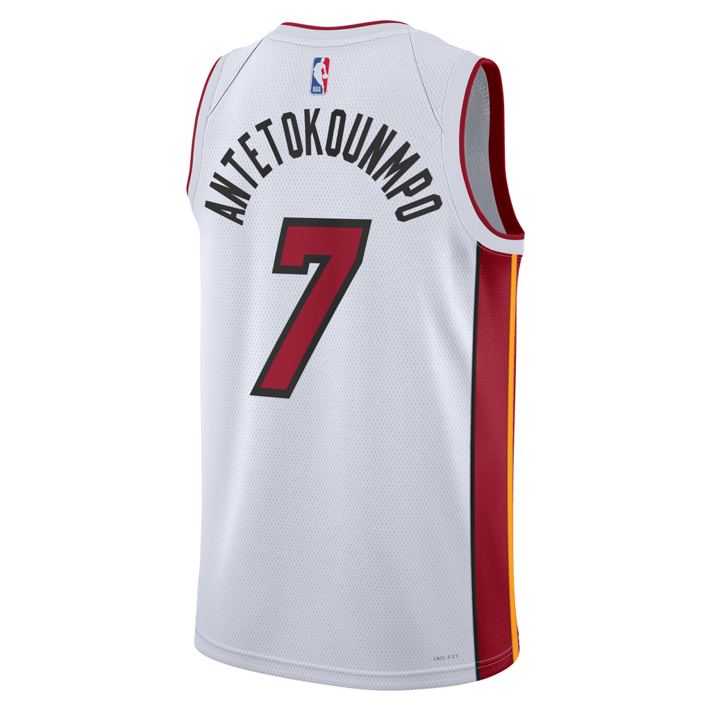 Miami Heat Nike Association Edition Swingman Jersey - White - Giannis Antetokounmpo - Unisex