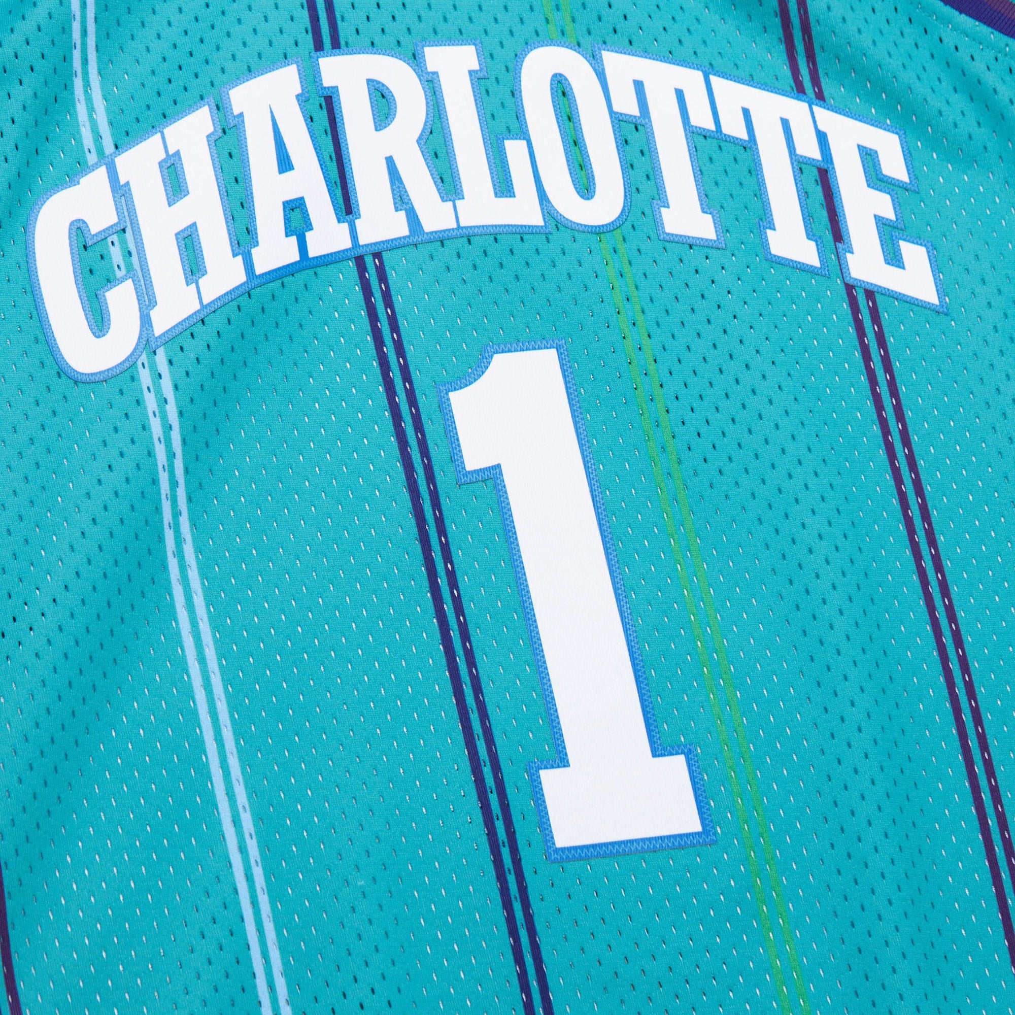 Charlotte Hornets Mitchell & Ness Baron Davis 1999 Swingman Road Authentic Jersey - Teal