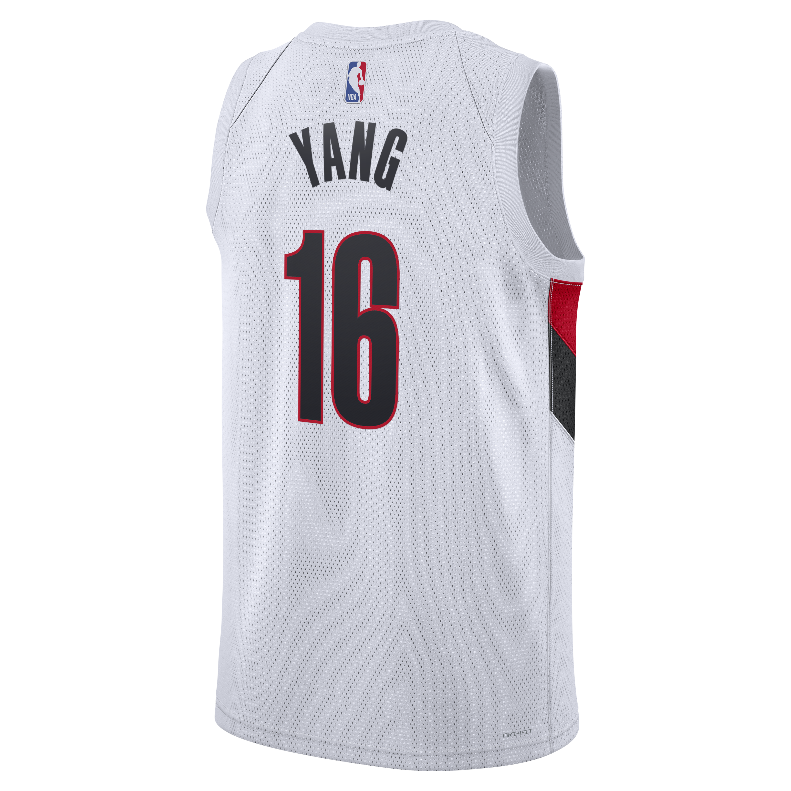 Portland Trail Blazers Nike Replica Association Edition Swingman Jersey - White - Yang Hansen - Unisex