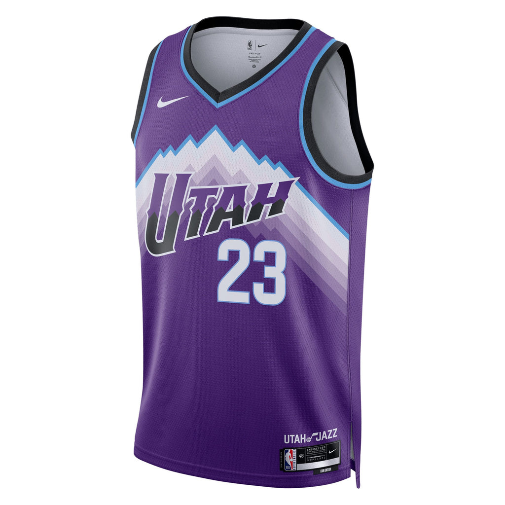 Utah Jazz Nike Replica Icon Edition Swingman Jersey - Purple - Lauri Markkanen - Youth