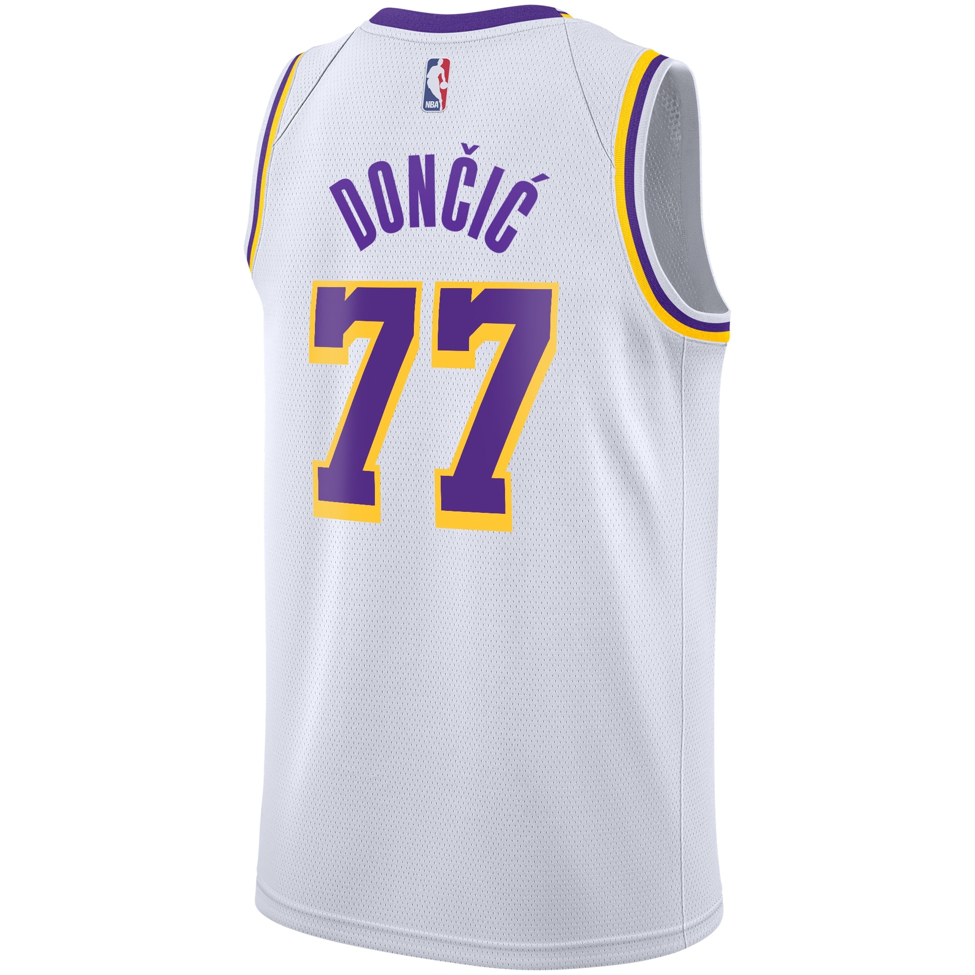 Los Angeles Lakers Nike Association Edition Swingman Jersey - White - Luka Dončić - Youth