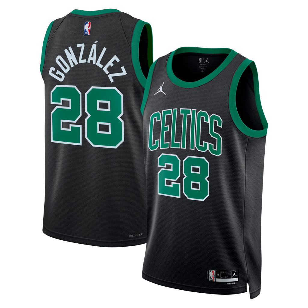 Boston Celtics Jordan Brand Statement Edition Swingman Jersey - Black - Hugo González - Unisex