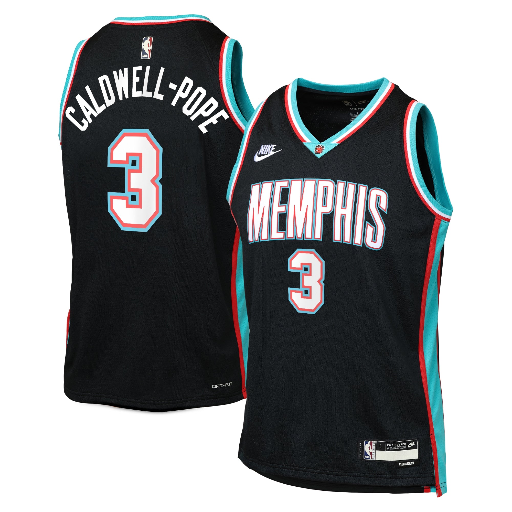 Memphis Grizzlies Nike Classic Edition Jersey - Black - Kentavious Caldwell-Pope - Youth