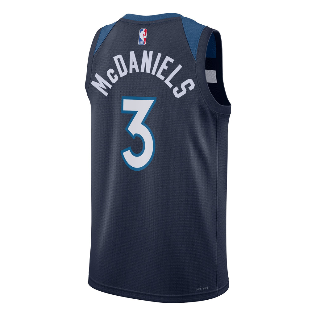 Minnesota Timberwolves Nike Icon Edition Swingman Jersey - Navy - Jaden McDaniels - Unisex