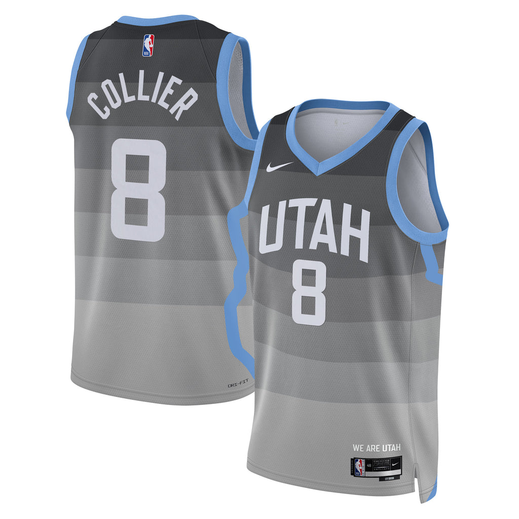 Utah Jazz Nike 2025/26 City Edition Swingman Jersey - Gray - Isaiah Collier - Unisex