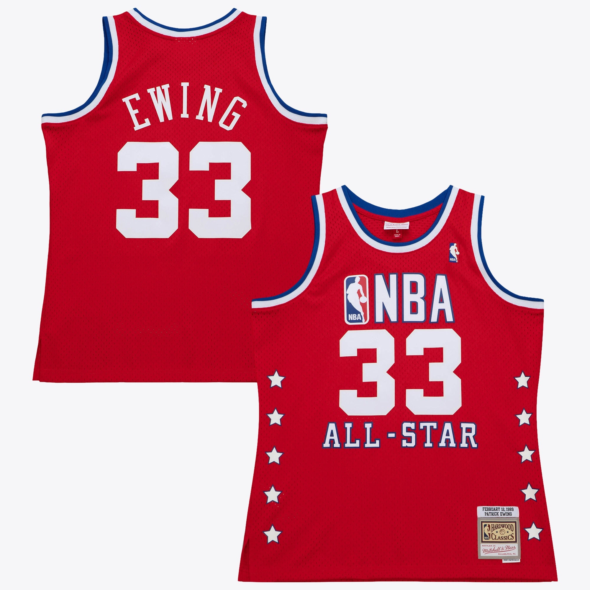 NBA Mitchell & Ness Patrick Ewing 1989 All-Star Swingman Authentic Jersey - Scarlet