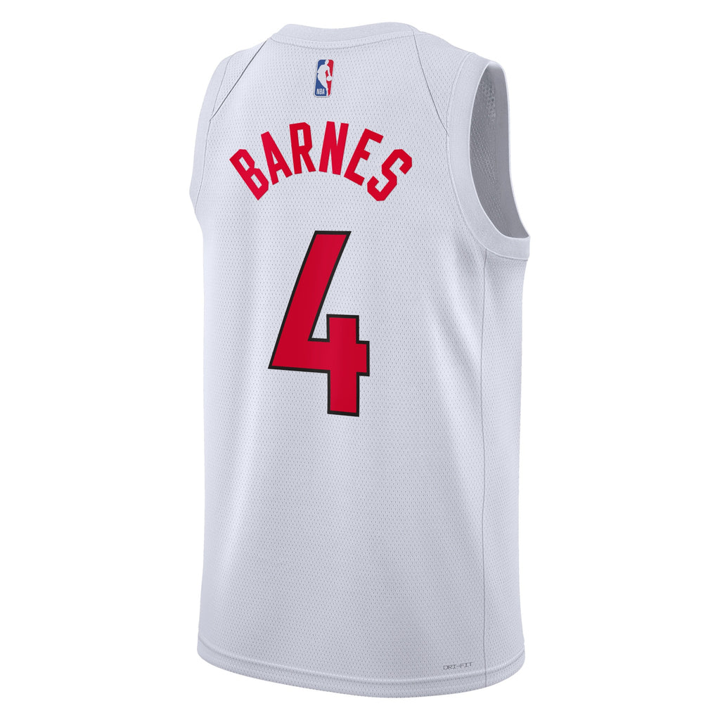 Toronto Raptors Nike Association Edition Swingman Jersey - White - Scottie Barnes - Unisex