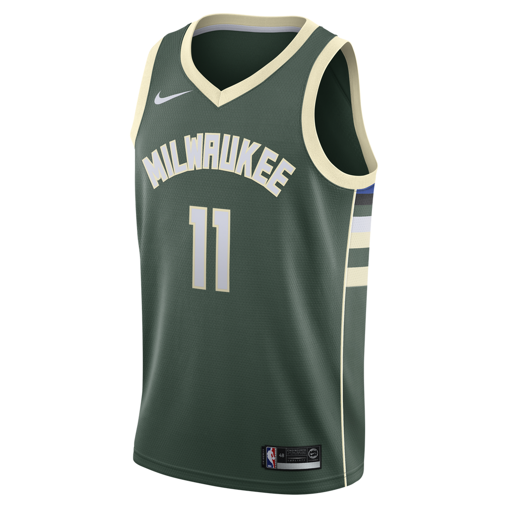 Milwaukee Bucks Nike Icon Edition Swingman Jersey - Hunter Green - Tyler Herro - Youth