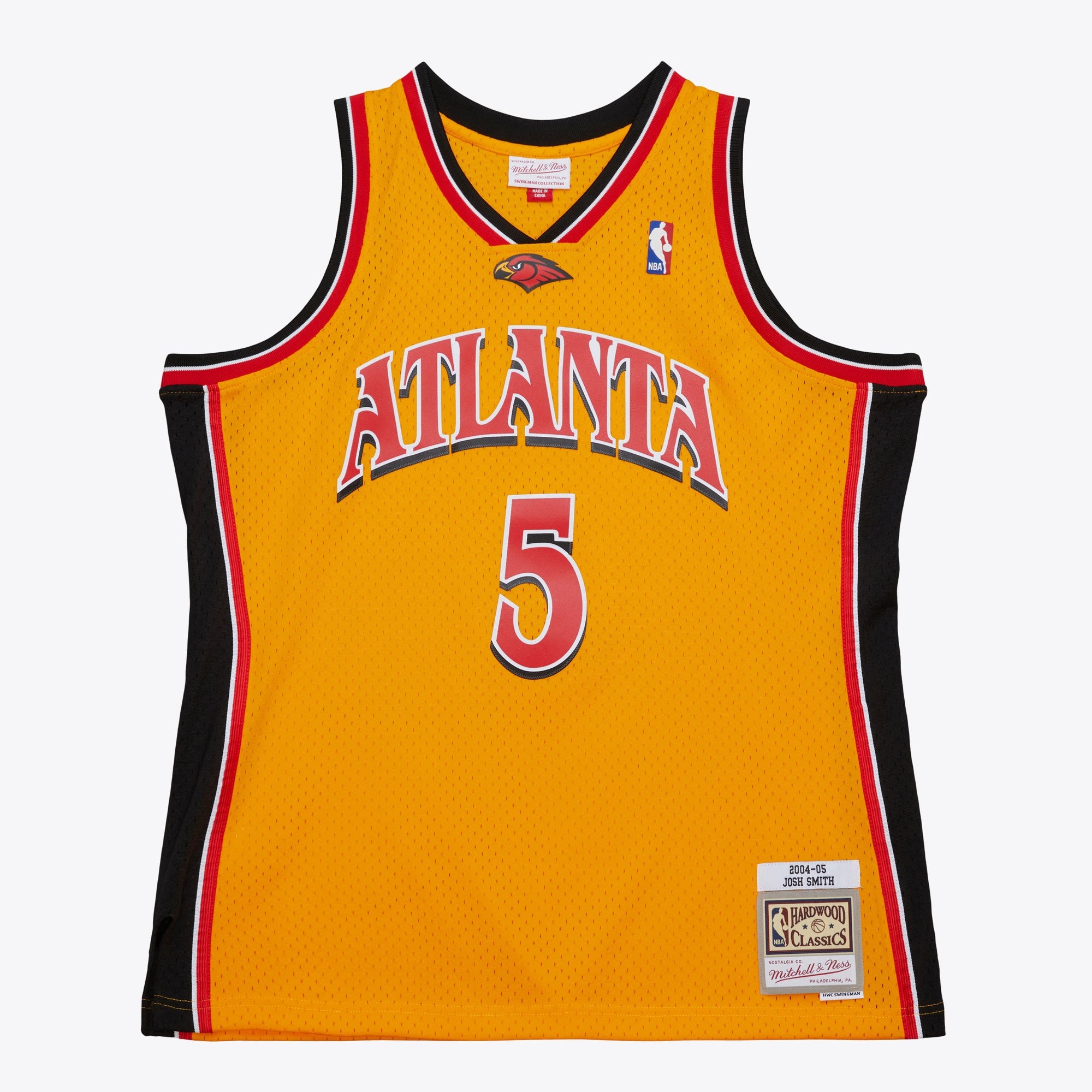 Atlanta Hawks Mitchell & Ness Josh Smith 2004 Alternate Authentic Jersey - Yellow