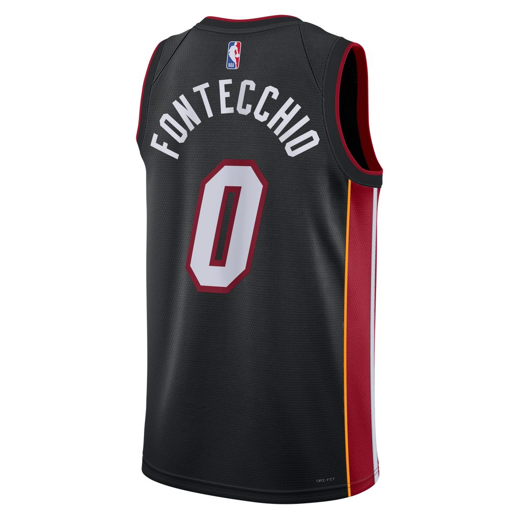 Miami Heat Nike Icon Edition Swingman Jersey - Black - Simone Fontecchio - Unisex