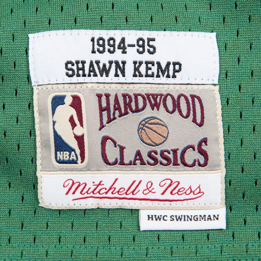 Seattle Supersonics Shawn Kemp Hardwood Classics Road Swingman Jersey By Mitchell & Ness - Mens