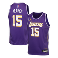Los Angeles Lakers Jordan Brand Statement Edition Jersey - Purple - Austin Reaves - Youth