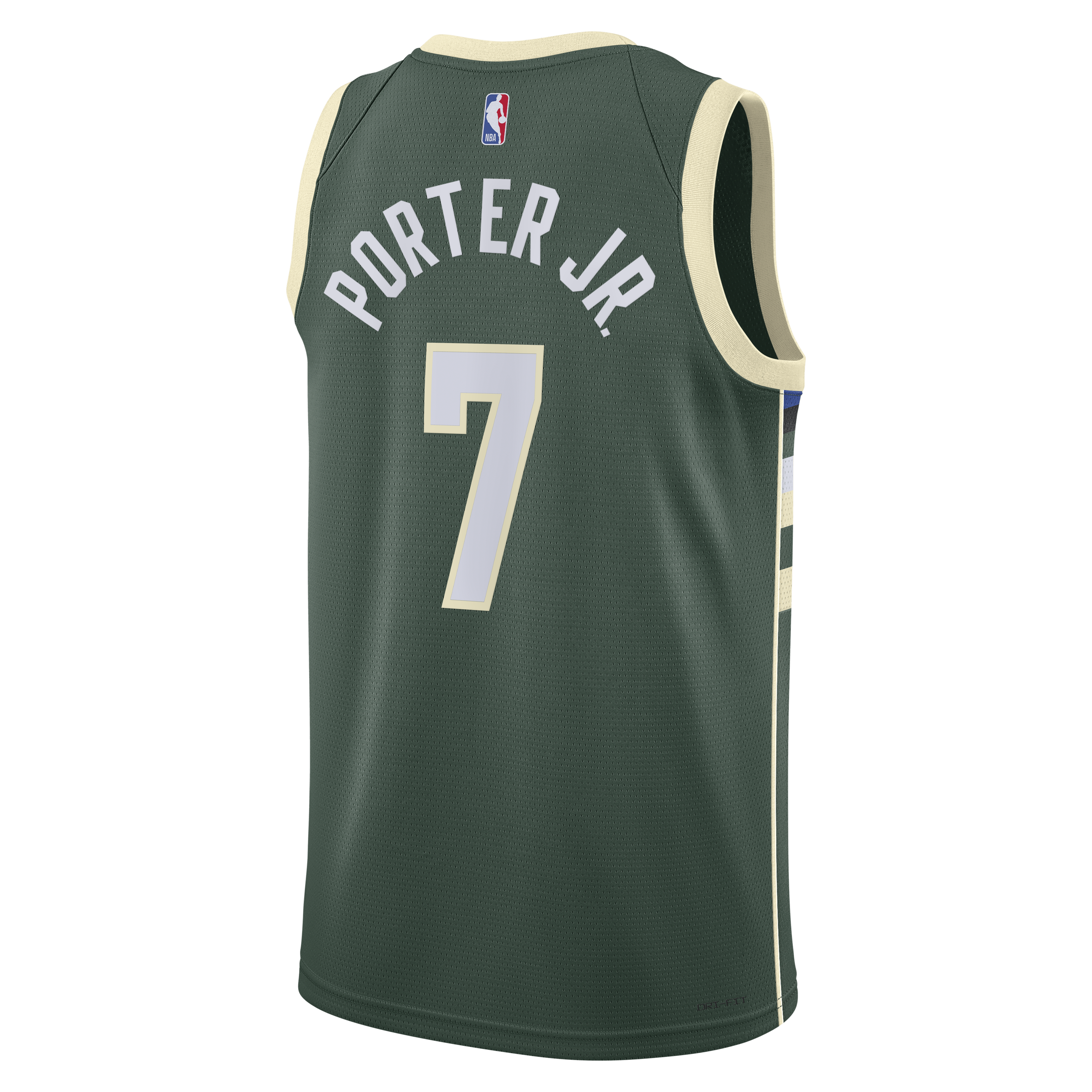 Milwaukee Bucks Nike Icon Edition Swingman Jersey - Hunter Green - Kevin Porter Jr. - Unisex