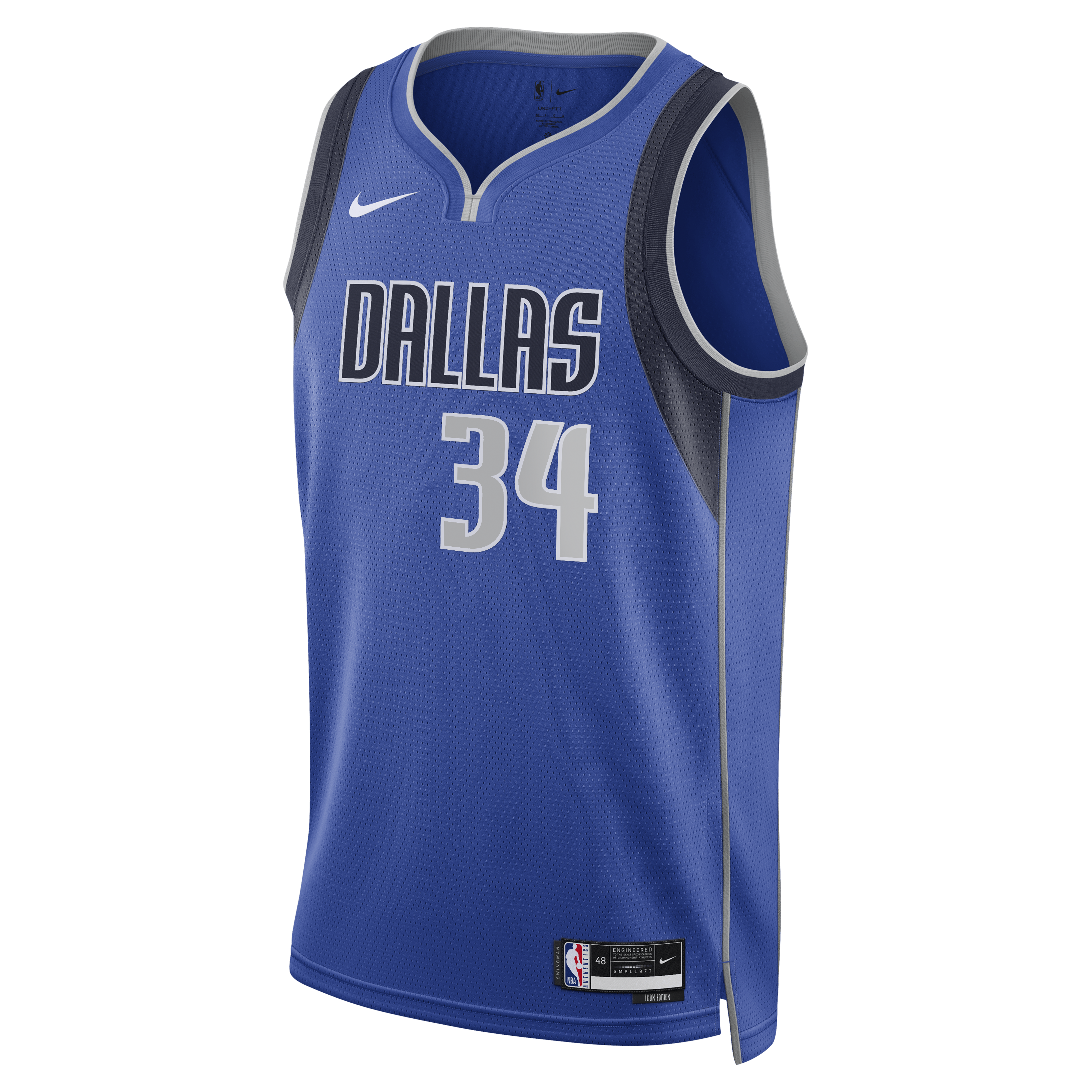 Dallas Mavericks Nike Icon Edition Swingman Jersey - Blue - Santi Aldama - Unisex