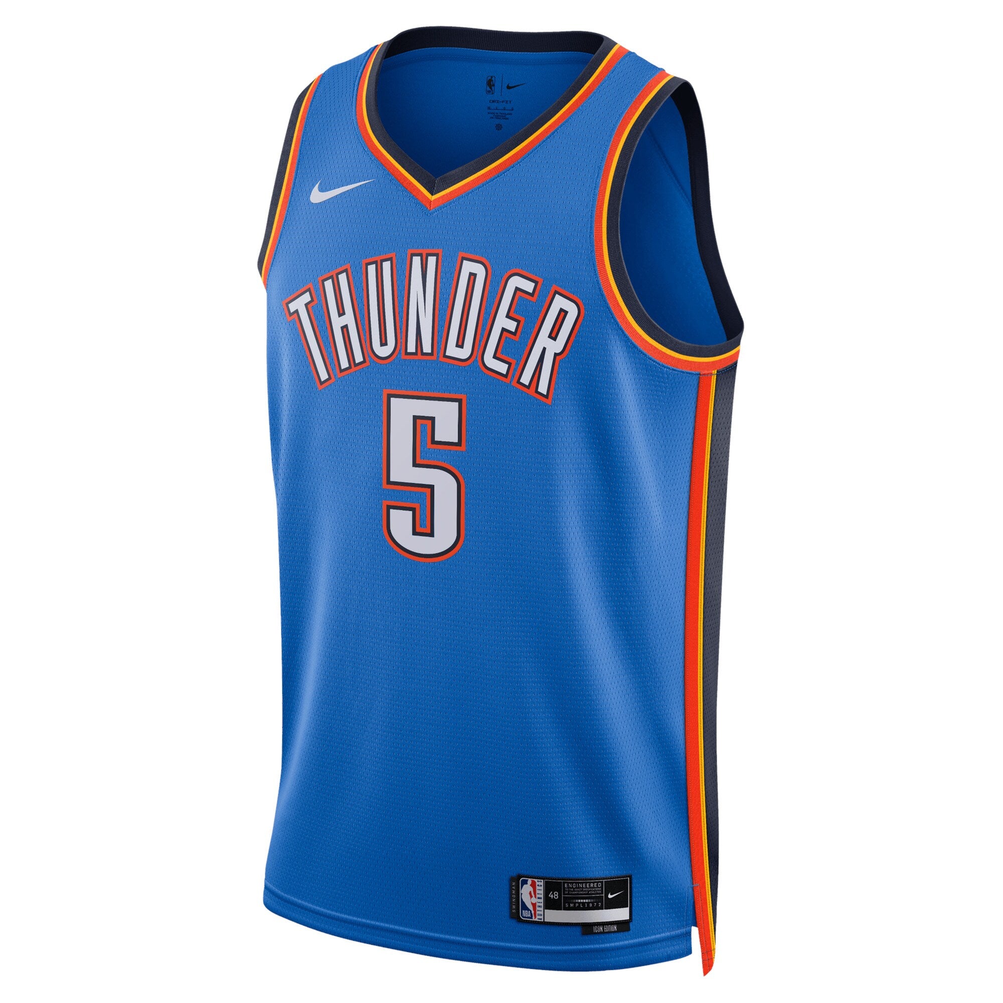 Oklahoma City Thunder Nike Icon Edition Swingman Jersey - Blue - Luguentz Dort - Unisex