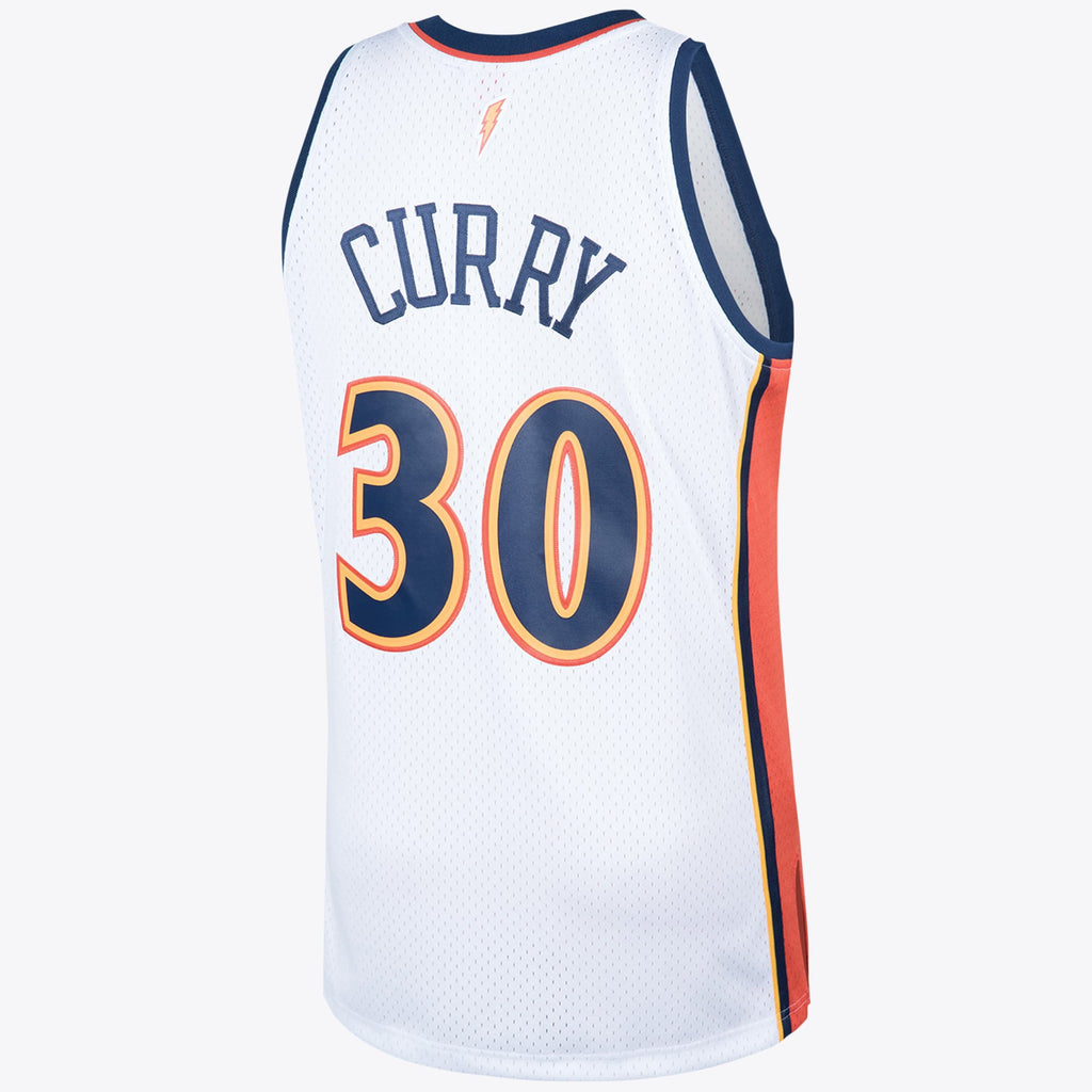Golden State Warriors 2009 Steph Curry Hardwood Classics Home Swingman Jersey By Mitchell & Ness - White - Mens