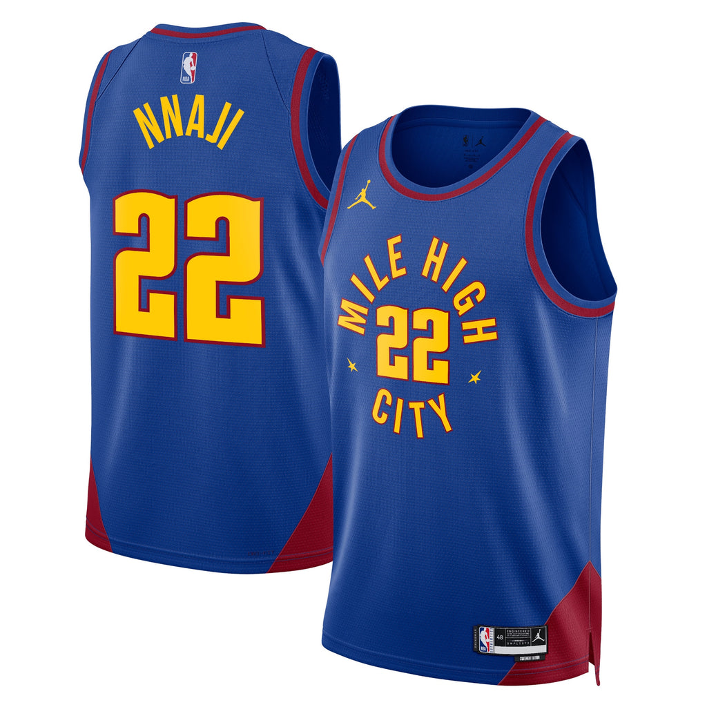 Denver Nuggets Jordan Statement Edition Swingman Jersey - Blue - Zeke Nnaji - Unisex