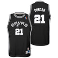 San Antonio Spurs Tim Duncan 1998-99 Hardwood Classics Road Swingman Jersey - Black - Youth