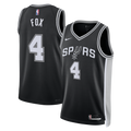 San Antonio Spurs Nike Icon Edition Swingman Jersey - Black - De'Aaron Fox - Unisex