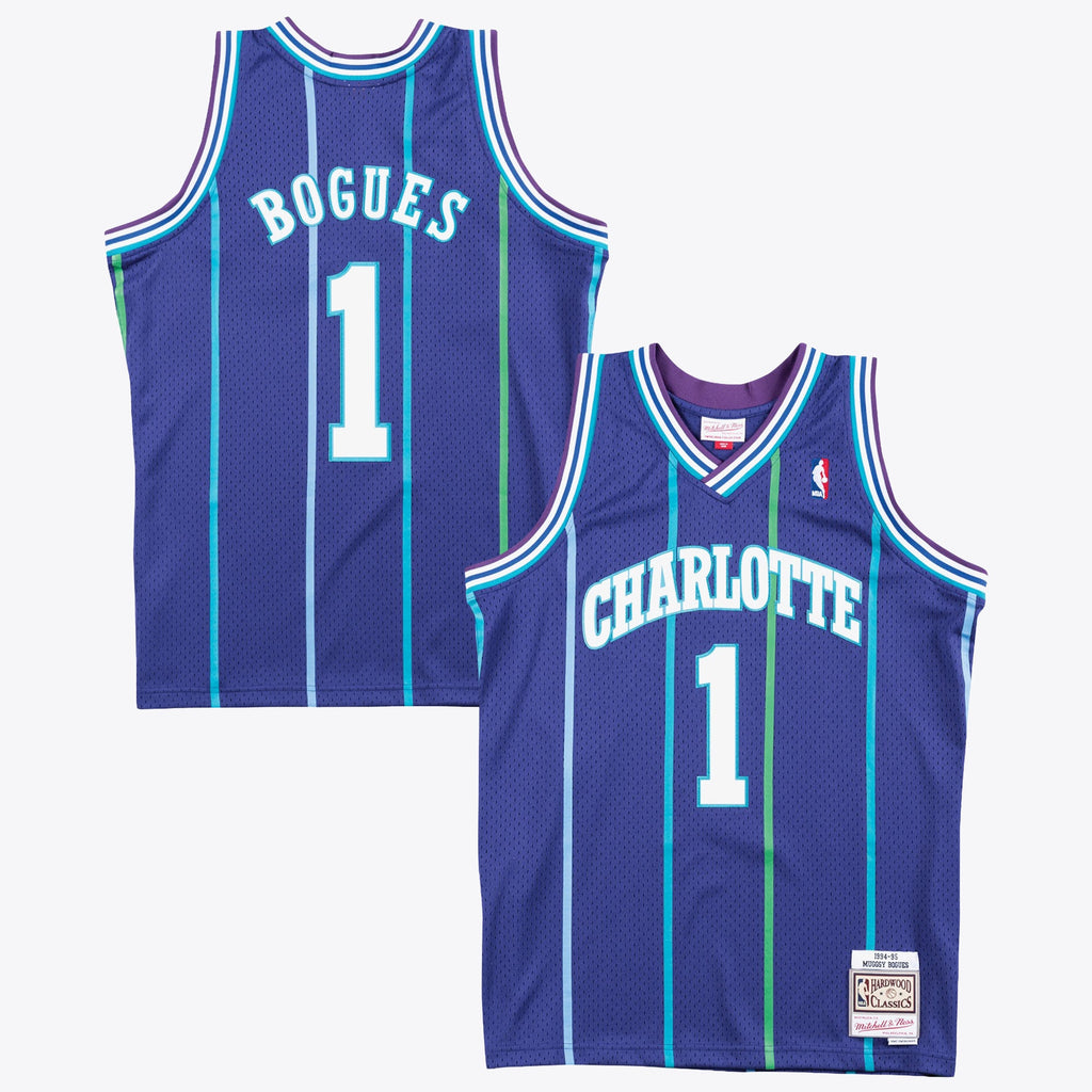 Charlotte Hornets Mitchell & Ness Muggsy Bogues 1994 Swingman Alternate Authentic Jersey - Purple