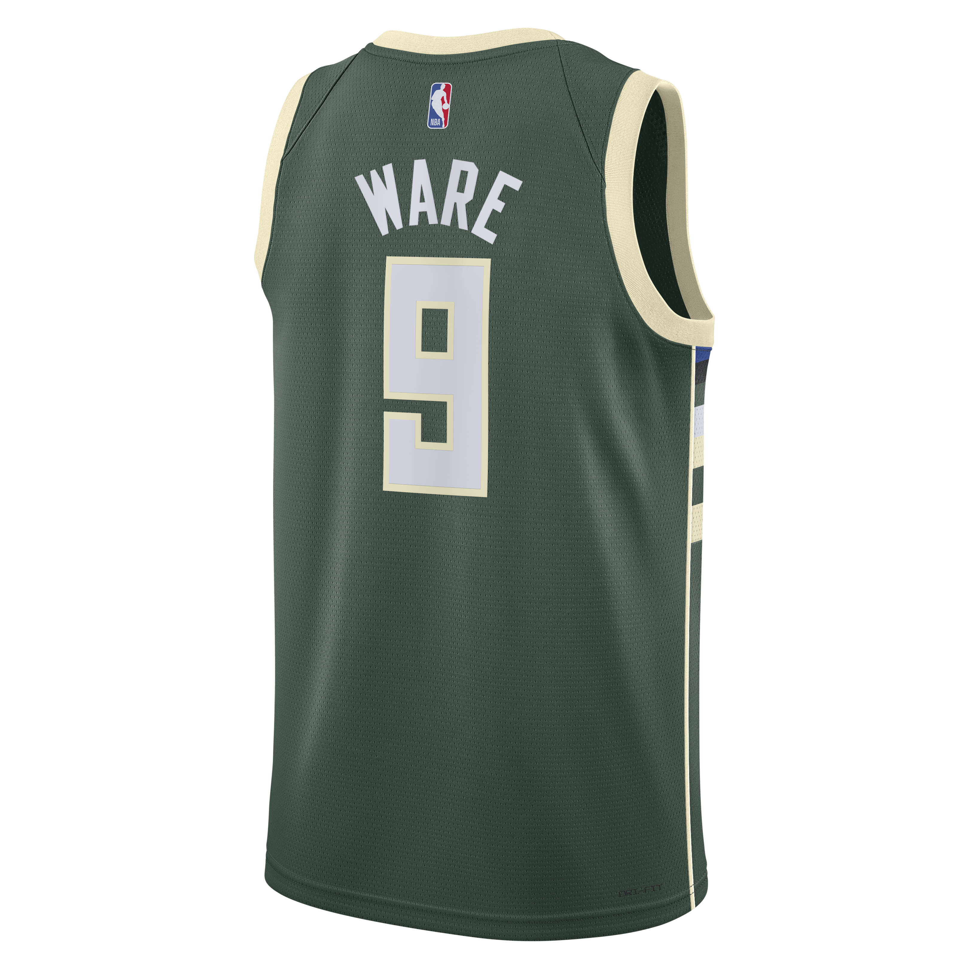 Milwaukee Bucks Nike Icon Edition Swingman Jersey - White - Kel'el Ware - Unisex